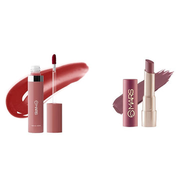 MARS Drip Lip Mist for Women (4.5 ml) (05-Cranberry Drip) Creamy Matte Long Lasting Lipstick for Women (3.2 gm) (20-Grapeful Ghoomar)